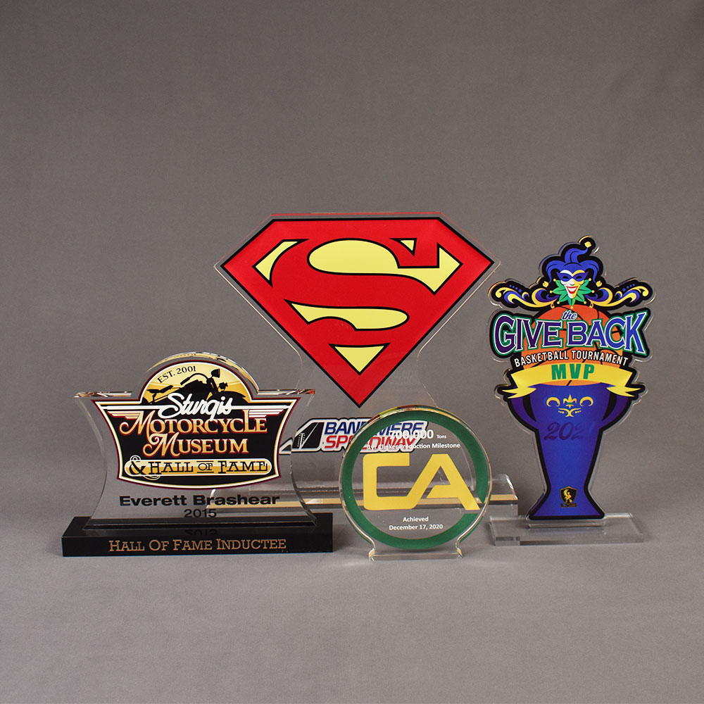 Grouping of LaserCut™ Acrylic Awards